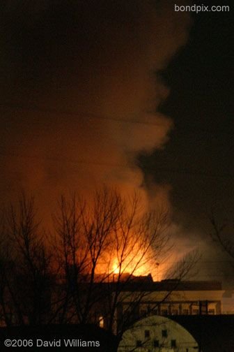 Fire at the historic Rialto Theater in Deer Lodge Montana on November 4th 2006