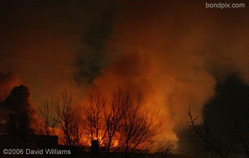 Fire at the historic Rialto Theater in Deer Lodge Montana on November 4th 2006