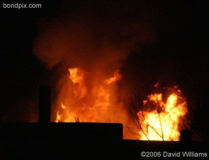 Fire at the historic Rialto Theater in Deer Lodge Montana on November 4th 2006