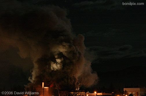 Fire at the historic Rialto Theater in Deer Lodge Montana on November 4th 2006