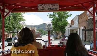 Old Fire Engine tour in the Wild West town of Virginia City in Montana