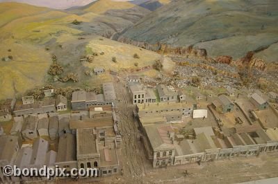 Model of the old Wild West town of Virginia City in Montana