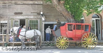 The Overland stagecoach in Virginia City in Montana