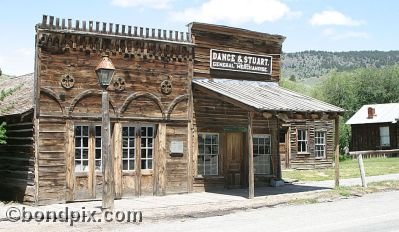 Old Wild West town of Virginia City in Montana