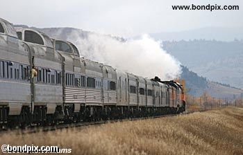 Steam Railroad Engine 4449 in Montana