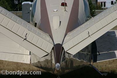 Unuasual tail of an aircraft at the annual fly in at Pogreba Field, Three Forks, Montana