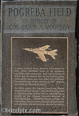 Memorial at Pogreba Field, Three Forks, Montana