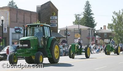 Parade along Main Street in Deer Lodge, Montana