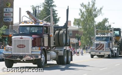 Parade along Main Street in Deer Lodge, Montana