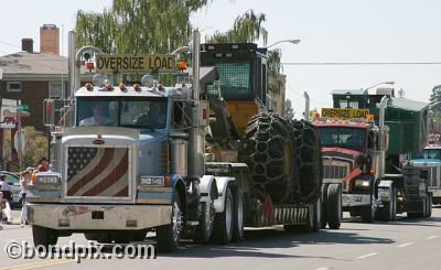 Parade along Main Street in Deer Lodge, Montana