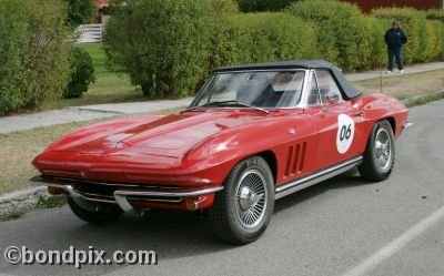 'Going to the Sun Rally' Corvette car in Deer Lodge, Montana