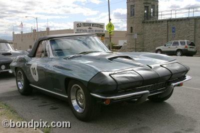 'Going to the Sun Rally' Corvette Sting Ray car in Deer Lodge, Montana