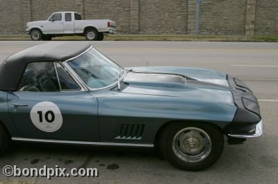 'Going to the Sun Rally' Corvette Sting Ray car in Deer Lodge, Montana