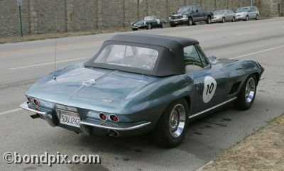 'Going to the Sun Rally' Corvette Sting Ray car in Deer Lodge, Montana