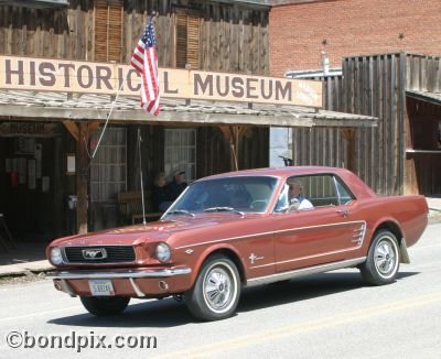 Classic and vintage cars on parade in Virginia City in Montana