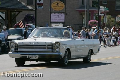 Parade along Main Street in Deer Lodge, Montana