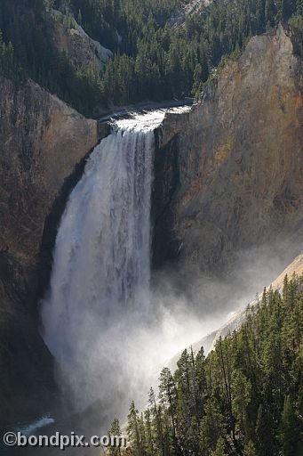 Upper falls in the Grand Canyon of Yellowstone Park