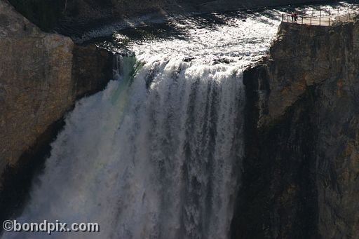 Upper falls in the Grand Canyon of Yellowstone Park