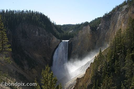 Upper falls in the Grand Canyon of Yellowstone Park