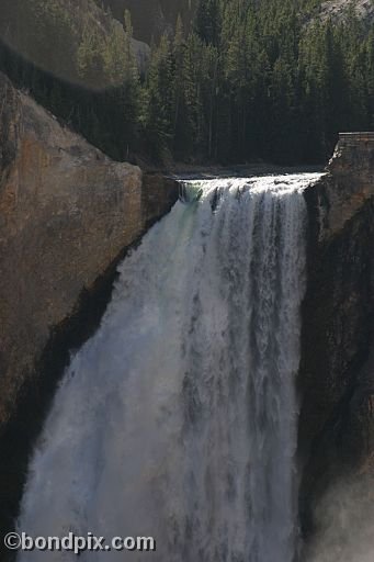 Upper falls in the Grand Canyon of Yellowstone Park