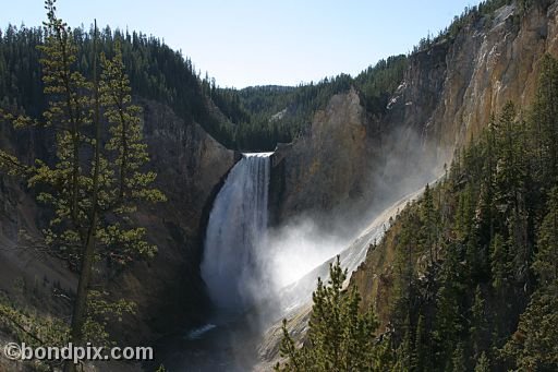 Upper falls in the Grand Canyon of Yellowstone Park