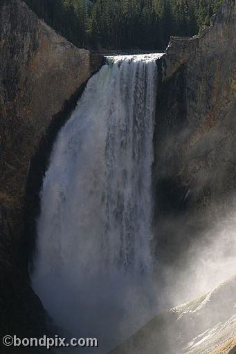 Upper falls in the Grand Canyon of Yellowstone Park